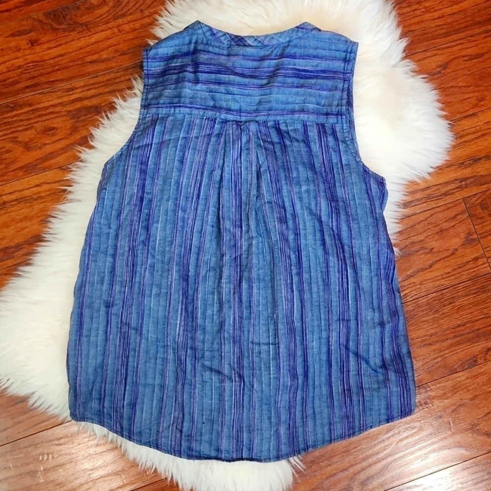 Ariat Ladies Caroline Indigo Striped Tank Top - Picture 3 of 4